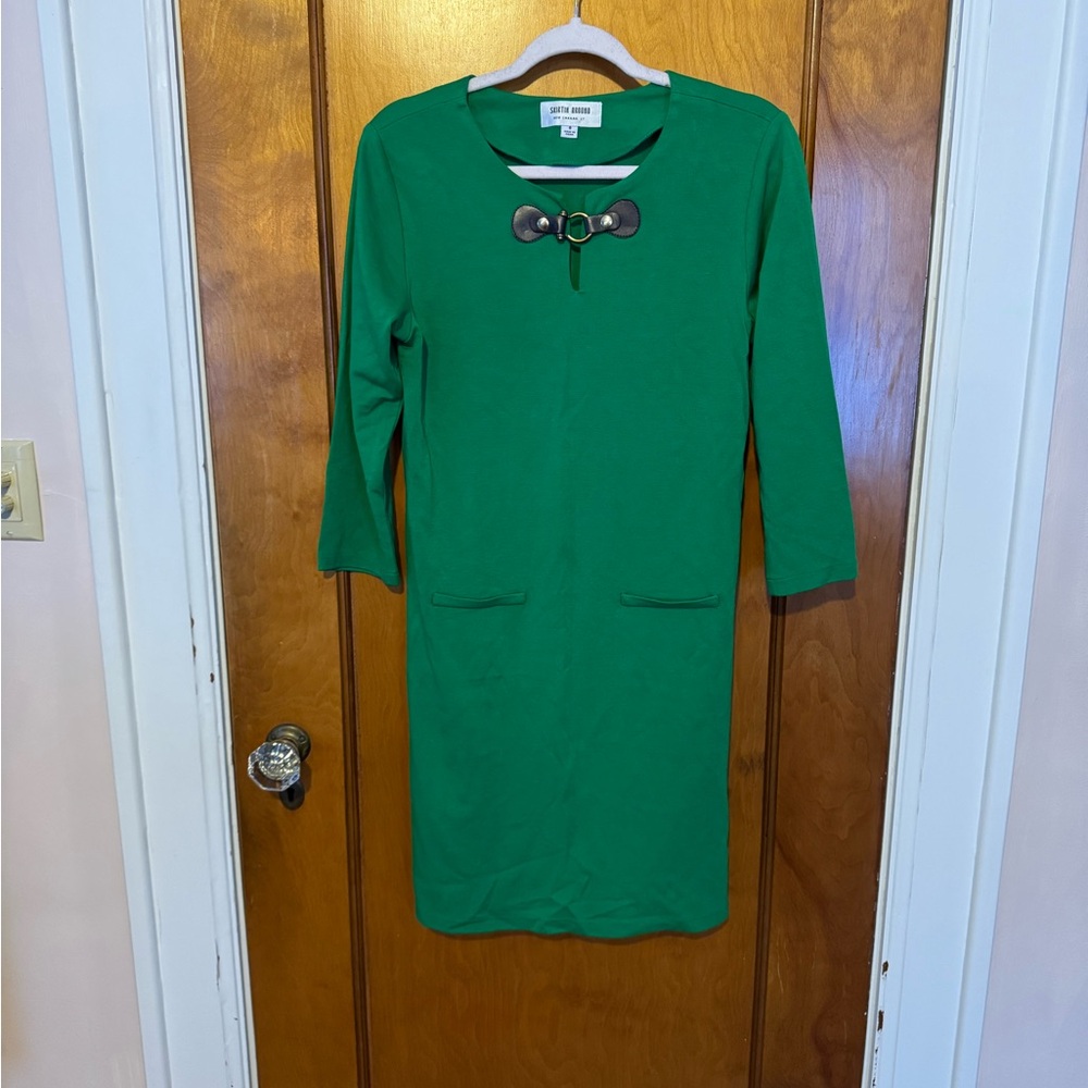 Skirtin Around Vibrant Green Long Sleeve Dress